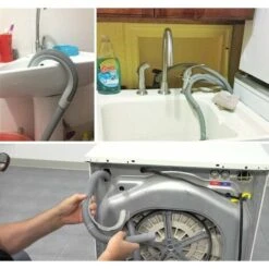 2.50m Drain Hose For Washing Machines And Dishwashers, Including Bracket And Hose Clamps, Elbow -Heating Equipment 51803135 5