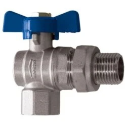 Standard Water Flow Rate Angled Ball Valve With Butterfly Handle Female X Male 1/2 BSP