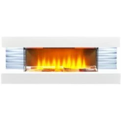 Sureflame WM-9332 Electric Wall Mounted Fireplace Heater White Remote Control -Heating Equipment 53516775 4
