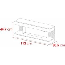 Sureflame WM-9332 Electric Wall Mounted Fireplace Heater White Remote Control -Heating Equipment 53516775 5