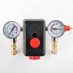MUFF 90-125 PSI Air Compressor Pressure Valve Control Switch Regulator With Double Gauges -Heating Equipment 54685962 4