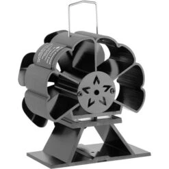 Mini 6-blade Heat Powered Stove Fan Aluminum Silent Eco-friendly For Wood Burning Stove/Fireplace -Heating Equipment 55652137 5