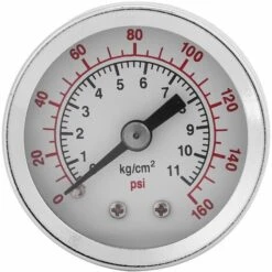 Pressure Gauge, Water Oil Pressure Gauge, 0-160PSI 1/8 NPT Pressure Gauge For Water Liquid Fuel Oil Air, High Accuracy Pressure Gauge