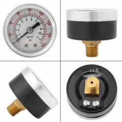 Pressure Gauge, Water Oil Pressure Gauge, 0-160PSI 1/8 NPT Pressure Gauge For Water Liquid Fuel Oil Air, High Accuracy Pressure Gauge -Heating Equipment 56637623 3
