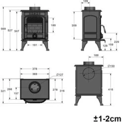Defra 4.2KW Wood-Burning Stove Eco Design Wood Burner Effect High Efficiency Fireplace -Heating Equipment 57770120 5