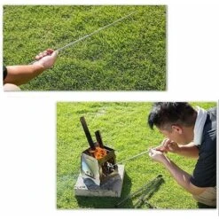 HIASDFLS Spitfire Soufflet De Poche,2 Pack Télescopique Tube De Soufflage Outil De Feu De Camp Soufflets D'Incendie Portables Pistolet Pour Cuisson Pique-Nique Bbq Chasse Pêche Randonnée Plein Air Cam -Heating Equipment 59787501 3