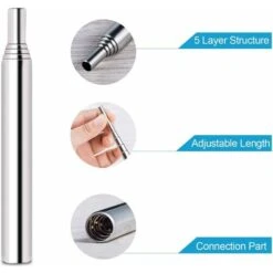 HIASDFLS Spitfire Soufflet De Poche,2 Pack Télescopique Tube De Soufflage Outil De Feu De Camp Soufflets D'Incendie Portables Pistolet Pour Cuisson Pique-Nique Bbq Chasse Pêche Randonnée Plein Air Cam -Heating Equipment 59787501 5