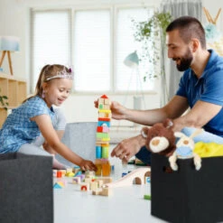 Set Of 1 Relaxdays Square Felt Basket, HxWxD: 30 X 30 X 30 Cm, Foldable, With 2 Handles, Anthracite 9 Set Of 1 Relaxdays Square Felt Basket, HxWxD: 30 X 30 X 30 Cm, Foldable, With 2 Handles, Anthracite -Heating Equipment 61317318 3