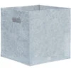Set Of 1 Relaxdays Square Felt Basket, HxWxD: 30 X 30 X 30 Cm, Foldable, With 2 Handles, Grey -Heating Equipment 61319595 1