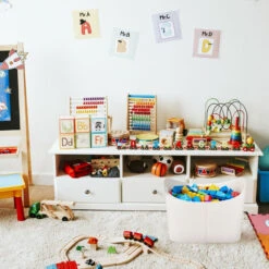 Relaxdays Faux Leather Basket, Sturdy Firewood Container With Handles, For Laundry, Toys, Etc., 36 X 53.5 X 41 Cm, Creme -Heating Equipment 61321241 5