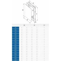 200x400mm Access Panel Magnetic Tile Frame Steel Wall Inspection Masking Door -Heating Equipment 6305012 2