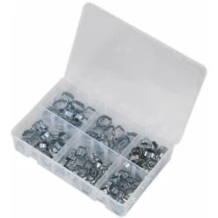 Sealey O-Clip Double Ear Assortment 140pc Zinc Plated AB044DE -Heating Equipment 63503610 3