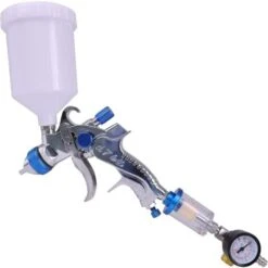 Pneumatic Spray Regulator Gun 1/4" Pressure Gauge With Inline Water Trap Air Filter, Separator Pressure Gauge And Water Separator Oil Filter Combo Paint Gun Tool Kit -Heating Equipment 63606273 4