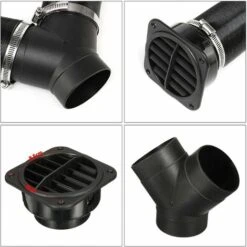 RHAFAYRE Set Car Auto Heater Pipe Duct Diameter 75Mm Air Vent With Y Piece Hot Air Outlet Pipe Clamps Set For Parking Heater -Heating Equipment 63748633 3