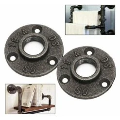 3/4 3 Hole Malleable Threaded Floor Marriage Iron Pipe Fittings Wall Mount -Heating Equipment 64195335 5