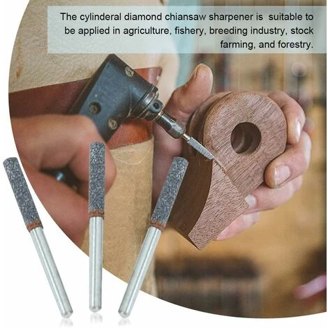 3Pcs 4mm 5/32 Diamond Chainsaw Sharpener Burr Stone Sharpening Tool For Rotary Sharpener De Sharpener Oregon 5 3Pcs 4mm 5/32 Diamond Chainsaw Sharpener Burr Stone Sharpening Tool For Rotary Sharpener De Sharpener Oregon - Image 3
