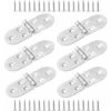 6 PCS Folding Table Hinges, Rounded Stainless Steel Folding Table Hinge, Folding Flip Hinge, Flip Top Hinge With Screws -Heating Equipment 66563747 1