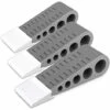 3 Pack Door Stops With Door Bracket, Works On All Floors, Gray -Heating Equipment 66564464 1