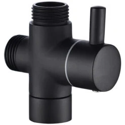 3-Way Valve Brass Shut-Off Valve G 1/2 Shut-Off Valve For Bathroom Shower Hand Shower, Black, DSF007C