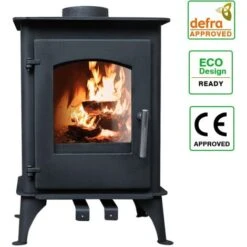 5KW Multifuel Stove Log Burner Woodburning Fireplace Defra Approved Eco Design