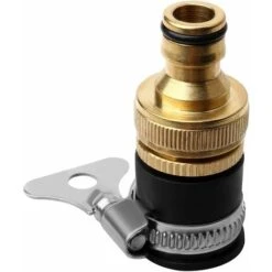 Round Faucet Connector, 1/2'' Diameter Brass Hose Connectors To 3/4&39&39 Universal Garden Hose Faucet Adapter
