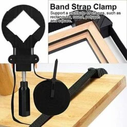 Clamp Band, Adjustable 4 Jaw Clamp Strap For Furniture And Picture Frames Black 6m -Heating Equipment 68016166 3