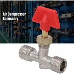 1/4in Needle Valve, 5pcs Brass Float Ball Valve Structure Replacement Air Compressor Needle Valve For Air Compressor -Heating Equipment 68091250 3