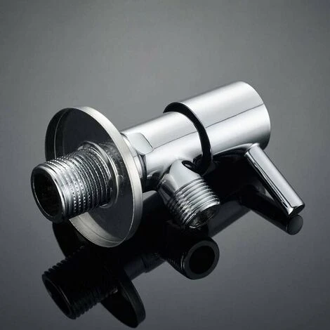Regulating Stop Valve With Handle, Angle Valve (1/2) For Kitchen And Bathroom, Chrome 4 Regulating Stop Valve With Handle, Angle Valve (1/2) For Kitchen And Bathroom, Chrome - Image 2