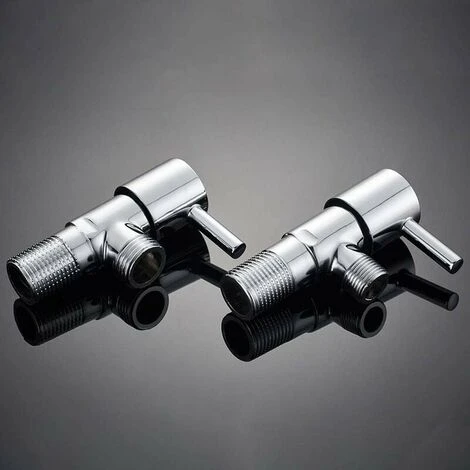 Regulating Stop Valve With Handle, Angle Valve (1/2) For Kitchen And Bathroom, Chrome 6 Regulating Stop Valve With Handle, Angle Valve (1/2) For Kitchen And Bathroom, Chrome - Image 4