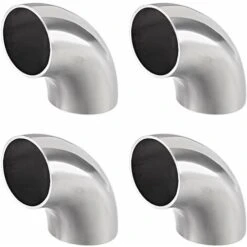 304 Stainless Steel Pipe Fitting Long Radius 90 Degree Elbow Butt-Weld Outside Diameter 38mm, 1-1/2-4pcs
