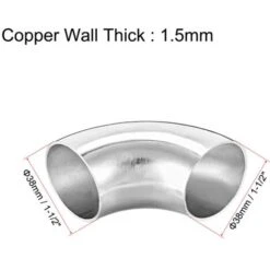 304 Stainless Steel Pipe Fitting Long Radius 90 Degree Elbow Butt-Weld Outside Diameter 38mm, 1-1/2-4pcs -Heating Equipment 69367118 5