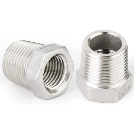 2 Pieces 304 Stainless Steel Reducing Hex Bushing, Male X Female Threaded Fitting,3/4 Female To 1/2 Male BSP Hose Adapter Fitting 3 2 Pieces 304 Stainless Steel Reducing Hex Bushing, Male X Female Threaded Fitting,3/4 Female To 1/2 Male BSP Hose Adapter Fitting