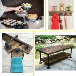 10Pcs 1/2 Floor Flange, Threaded Flange Pipe Flanges Black Cast Iron 3 Hole Threaded Fitting For Industrial, Furniture And DIY Decor, Mounting Vintage Wall Mount - BSP 11 10Pcs 1/2 Floor Flange, Threaded Flange Pipe Flanges Black Cast Iron 3 Hole Threaded Fitting For Industrial, Furniture And DIY Decor, Mounting Vintage Wall Mount - BSP -Heating Equipment 69367497 5