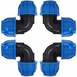 PE 25 Equal Plastic Elbow For Polyethylene Pipe Pipe ø 25,Water Hose Elbow Connector PE Plastic Quick Coupling Accessories For Drinking Water Purifiers(ø 25)