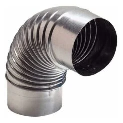 Elbow Stove Pipe Ø Approx. 120mm, Hot Aluminized Steel 90° Stove Elbow,Silver -Heating Equipment 69368477 3