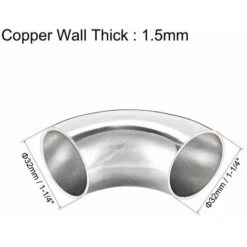 Sourcing Map 304 Stainless Steel Pipe Fitting Long Radius 90 Degree Elbow Butt-Weld Outside Diameter Mm, 1-1/4,4pcs -Heating Equipment 69369840 5
