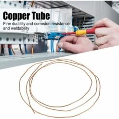 Copper Tubing 2M OD 2mm X ID 1mm Soft Tubing Copper Round Tube For Refrigeration Plumbing -Heating Equipment 69370535 3