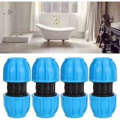 Pcs PE Plastic 25mm To 25mm Straight Water Pipe Connector PPR PE PVC Pipe Connection Fitting