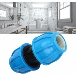 Pcs PE Plastic 25mm To 25mm Straight Water Pipe Connector PPR PE PVC Pipe Connection Fitting -Heating Equipment 69370552 4
