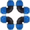 4 Pcs To 32mm Water Hose Elbow Connector PE Plastic Quick Coupling Accessories For Drinking Water Purifiers（ø 32） -Heating Equipment 69370574 1