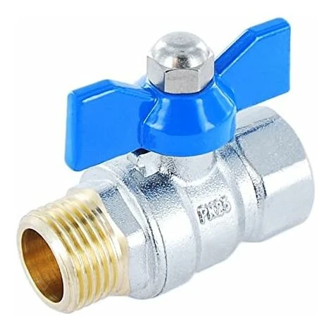 1/2 Full Bore Brass Ball Valve, Male X Female Threaded Connection, With Butterfly Handle(DN15) 3 1/2 Full Bore Brass Ball Valve, Male X Female Threaded Connection, With Butterfly Handle(DN15)