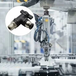 8mm Air Hose Connector And 1/4 Inch Thread, Pneumatic Connector, Black Right Angle Air Flow Control Valve, Can Be Used To Control Pipeline Gas -Heating Equipment 69370924 3