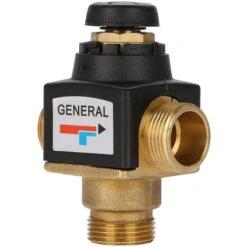 Thermostatic Mixing Valve For Solar Water Heater In Brass With 3-way Male Thread DN20， Thermostatic Mixer