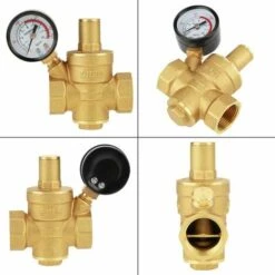 Dn20 Brass Adjustable Water Pressure Reducing Valve With Pressure Meter Gauge, Brass Water Pressure Adjustable Reducer (Dn20) -Heating Equipment 69495854 3
