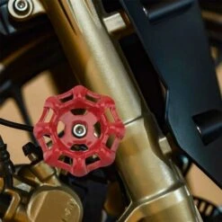 2pcs Red 7x7mm Iron Valve Handwheel Upper Part Handles For Shut Off Valve Angle Seat Valve Straight Seat Valve Seat Valve Water Pipe -Heating Equipment 69827649 3