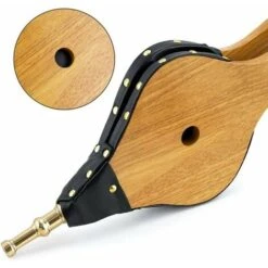 Fireplace Bellows 15.5 X 7 Large Wooden Fire Pit Blower Bellows Cast Iron Nozzle For Outdoor Camping Bbq Grill Fireplace Bellows Pump Barbecue Bellows Fire Tools Accessories With Hanging Strap