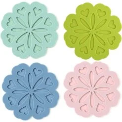 4 Silique Rim Mat - Hot Pot Hot Tafts For Table And Countertop - Hot Food Tivet - Non-Slip And Heat Resistant Modern Kitchen Hot Pushes For-