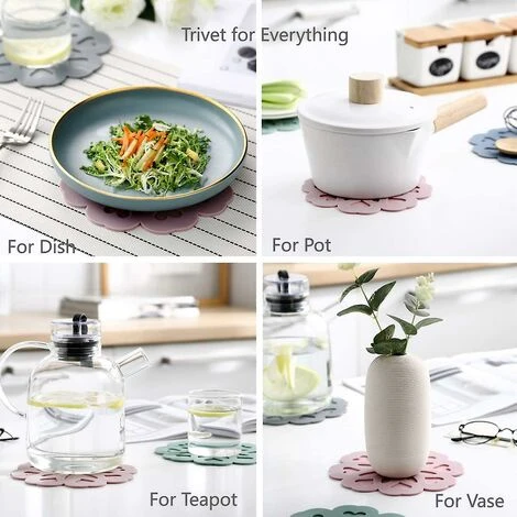 4 Silique Rim Mat - Hot Pot Hot Tafts For Table And Countertop - Hot Food Tivet - Non-Slip And Heat Resistant Modern Kitchen Hot Pushes For- 5 4 Silique Rim Mat - Hot Pot Hot Tafts For Table And Countertop - Hot Food Tivet - Non-Slip And Heat Resistant Modern Kitchen Hot Pushes For- - Image 3