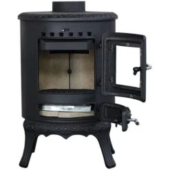 Black Wood Burning Stove Cast Iron Woodburner Fireplace 5KW Defra Eco Design -Heating Equipment 71930874 4