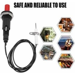 Electric Piezo Igniter Piezo Igniter Push Button Igniter Professional Piezo Spark Igniter Made Of PP Plastic With 1m Cable For Gas Fireplace Igniter Lighter Ceramic Kitchen -Heating Equipment 72505210 4